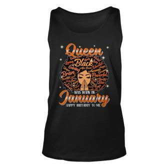 Queen Was Born In January Black History Birthday Junenth Unisex Tank Top | Mazezy