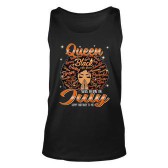 Queen Was Born In July Black History Birthday Junenth Unisex Tank Top | Mazezy