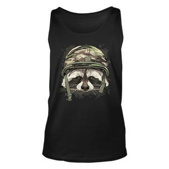 Raccoon Soldier Veteran Army Raccoon American Animal Lover 628 Unisex Tank Top - Monsterry CA