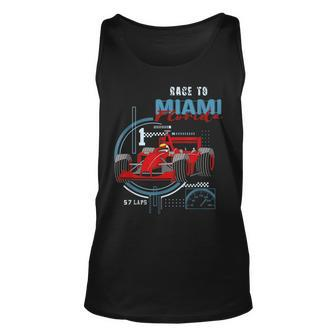 Race To Miami Florida Take A Trip To Miami Car Racing 2023 Florida & Merchandise Tank Top | Mazezy UK