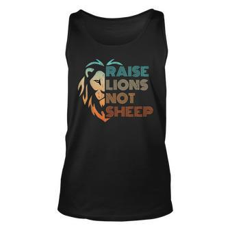 Raise Lions Not Sheep Distressed Vintage Statement Tank Top | Mazezy