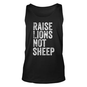 Raise Lions Not Sheep Patriot Party Unisex Tank Top | Mazezy