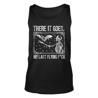 There It Goes My Last Flying F Skeletons Halloween Tank Top - Seseable