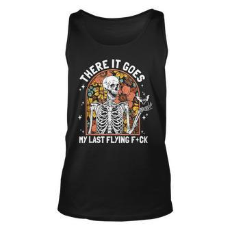 There It Goes My Last Flying F Skeletons Halloween Tank Top - Monsterry CA