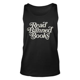 Read Banned Books Stop Book Banning Protect Libraries Unisex Tank Top | Mazezy