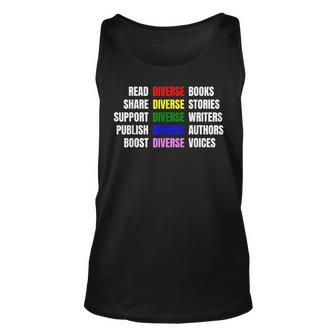 Read Diverse Books Reading Equality Book Lover Reading Tank Top | Mazezy