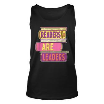 Readers Are Leaders For Book Lovers Unisex Tank Top | Mazezy