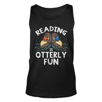 Reading Is Otterly Fun Otter Book Lover Librarian Bookworm Reading Tank Top | Mazezy