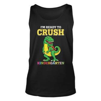 Ready To Crush Kindergarten 2036 Dinosaur Back To School Boy Tank Top - Monsterry AU