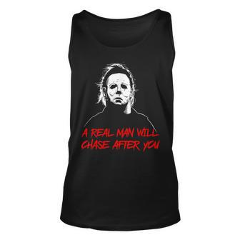 A Real Man Will Chase After You Halloween Tank Top - Thegiftio UK
