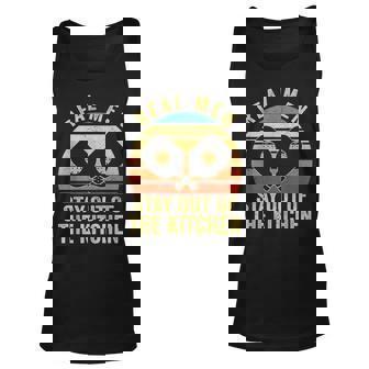 Real Men Stay Out Of The Kitchen Funny Pickleball Gift Unisex Tank Top | Mazezy