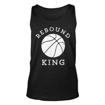 Rebound King Motivational Basketball Team Player Unisex Tank Top | Mazezy