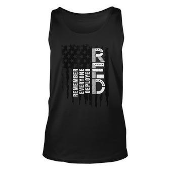 Red Friday Remember Everyone Deployed American Flag Army Tank Top - Seseable