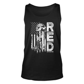 Red Friday Remember Everyone Deployed Retro Us Army Military Tank Top | Mazezy