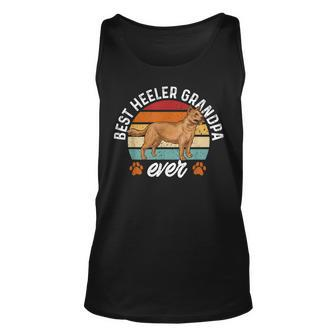 Red Heeler Dad Best Heeler Grandpa Australian Cattle Dog Unisex Tank Top | Mazezy
