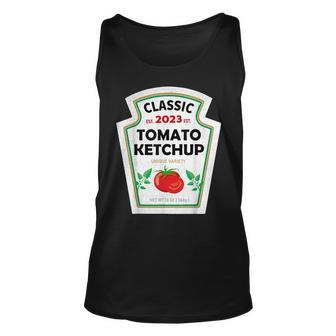 Red Ketchup Diy Costume Matching Couples Groups Halloween Tank Top - Seseable