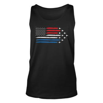 Red White Blue Air Force Flyover July 4Th Independence Day Unisex Tank Top | Mazezy