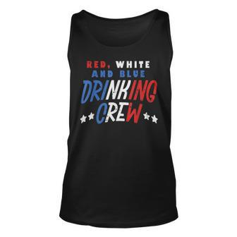 Red White And Blue Drinking Crew Usa 4Th Of July Party Tank Top | Mazezy