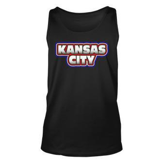 Red White And Blue Kc Pride Patriotic Kingdom Kansas City Tank Top | Mazezy