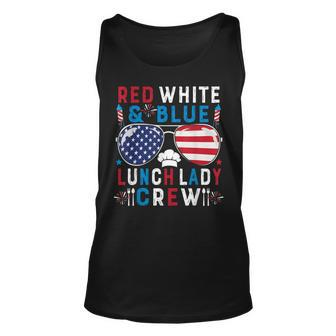 Red White Blue Lunch Lady Crew Sunglasses 4Th Of July Gifts Unisex Tank Top - Thegiftio UK