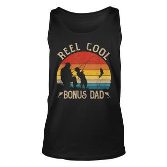 Reel Cool Bonus Dad Fishing Fathers Day Gift Unisex Tank Top | Mazezy CA