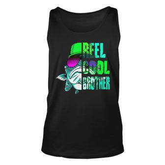 Reel Cool Brother Fishing For Dad Grandpa Fathers Day Tank Top | Mazezy