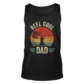 Reel Cool Dad Fathers Day Fisherman Fishing Vintage Unisex Tank Top | Mazezy