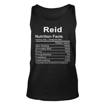 Reid Name Funny Gift Reid Nutrition Facts V2 Unisex Tank Top - Seseable