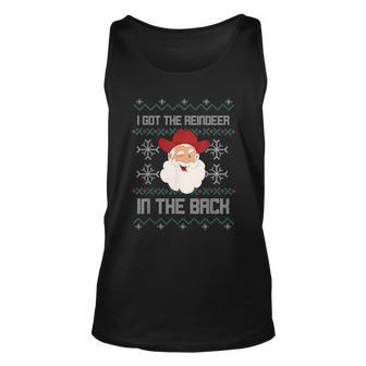 I Got The Reindeer In The Back Ugly Christmas Sweater Tank Top - Monsterry