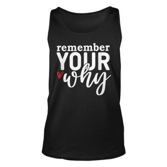 Remember Your Why Inspirational Tank Top | Mazezy