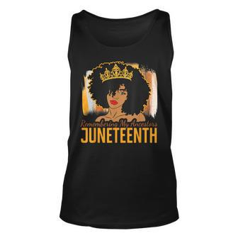 Remembering My Ancestors Junenth 1865 African American Unisex Tank Top | Mazezy