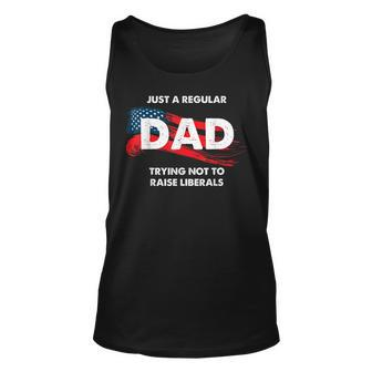 Republican Just A Regular Dad Trying Not To Raise Liberals Tank Top | Mazezy