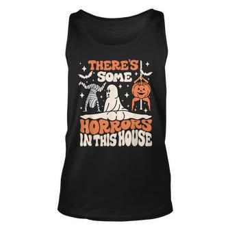 There's Some Horrors In This House Ghost Pumpkin Halloween Tank Top | Mazezy