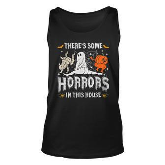 There's Some Horrors In This House Ghost Pumpkin Halloween Tank Top - Monsterry DE