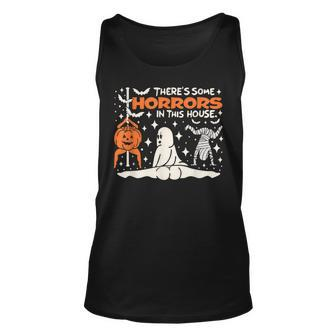 There's Some Horrors In This House Ghost Pumpkin Halloween Tank Top - Monsterry AU