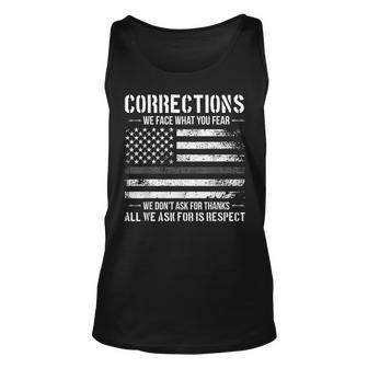 Respect Correctional Officer Proud Corrections Officer Unisex Tank Top - Seseable