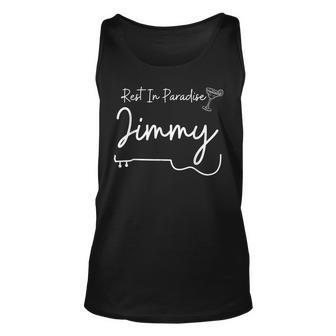 Rest In Paradise Jimmy Music Guitar Margarita Tank Top | Mazezy