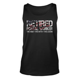 Retired Postal Worker The Man The Myth The Legend - Retired Postal Worker The Man The Myth The Legend Unisex Tank Top - Monsterry DE