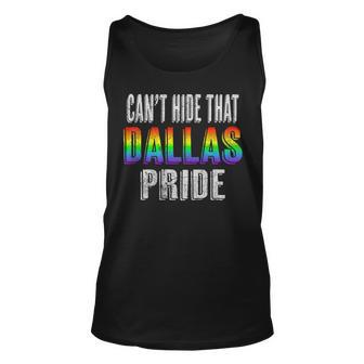 Retro 70S 80S Style Cant Hide That Dallas Gay Pride Unisex Tank Top | Mazezy