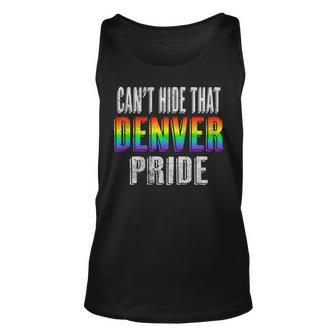 Retro 70S 80S Style Cant Hide That Denver Gay Pride Unisex Tank Top | Mazezy