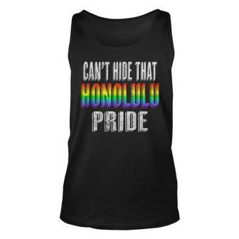 Retro 70S 80S Style Cant Hide That Honolulu Gay Pride Unisex Tank Top | Mazezy