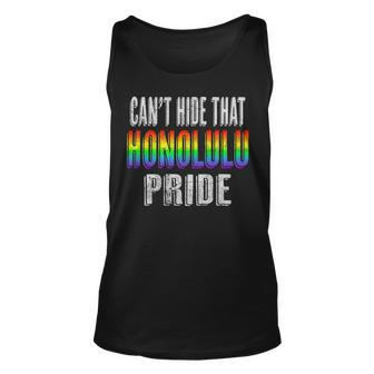 Retro 70S 80S Style Cant Hide That Honolulu Gay Pride Unisex Tank Top | Mazezy