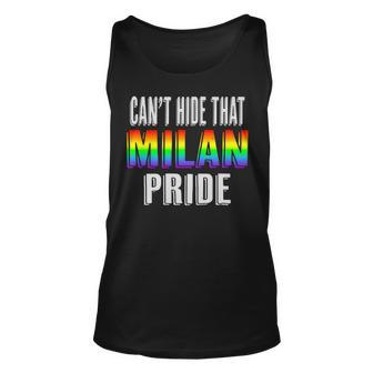 Retro 70S 80S Style Cant Hide That Milan Gay Pride Unisex Tank Top | Mazezy