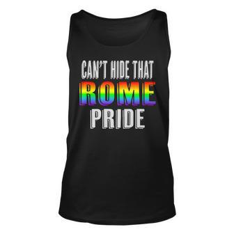 Retro 70S 80S Style Cant Hide That Rome Gay Pride Unisex Tank Top | Mazezy