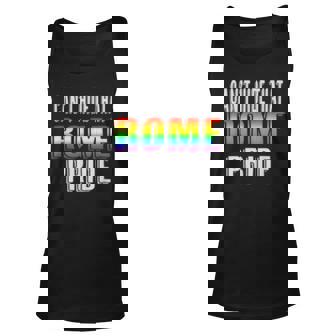 Retro 70S 80S Style Cant Hide That Rome Gay Pride Unisex Tank Top | Mazezy