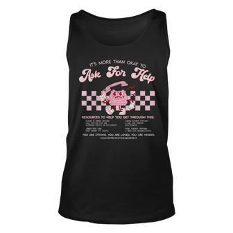 Retro 988 Suicide Prevention Ask For Help Retro On Back Tank Top - Seseable