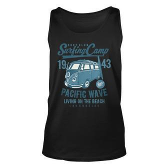Retro California Surf Vintage Pacific Beach Long Board Wave California And Merchandise Tank Top | Mazezy