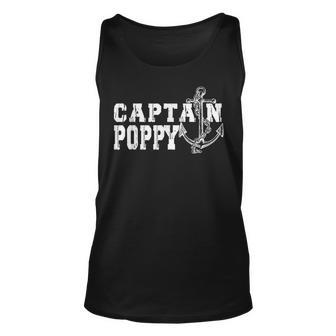 Retro Captain Poppy Pontoon Lake Sailor Fishing Boating Unisex Tank Top | Mazezy