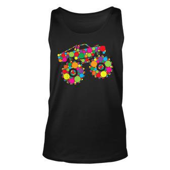 Retro Colorful Polka Dots Monster Truck Happy Dot Day Boys Tank Top - Seseable