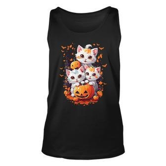 Retro Cute Cat Halloween Season Costume Night Party Tank Top | Mazezy